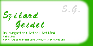 szilard geidel business card