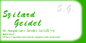 szilard geidel business card